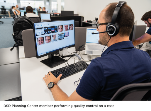 DSD Planning Center member performing quality control on a case